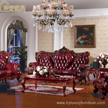 royal Dubai luxury genuine leather living room sofa